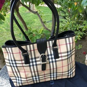 Authentic Burberry large Nova check tote bag.